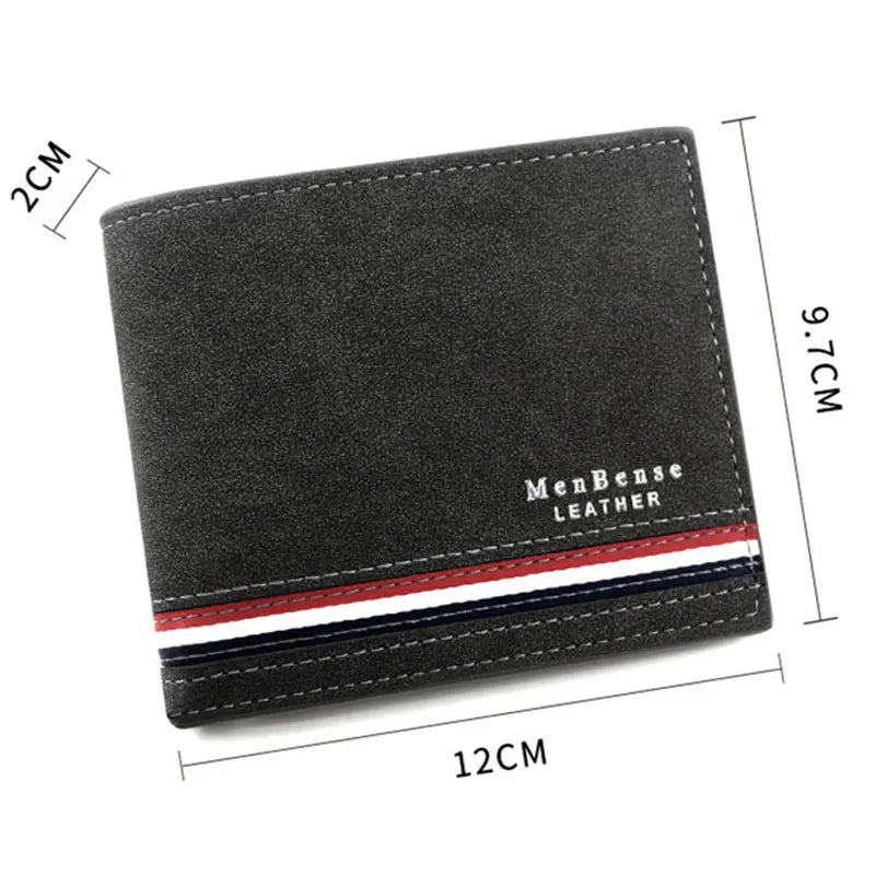 Short Men Wallets Zipper Coin Pocket Slim Card Holder