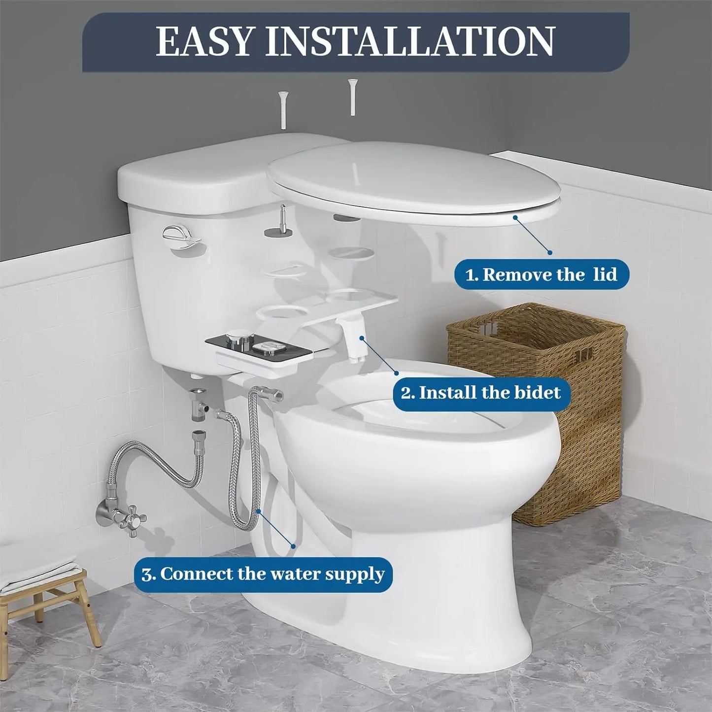 Toilet bidet accessory,