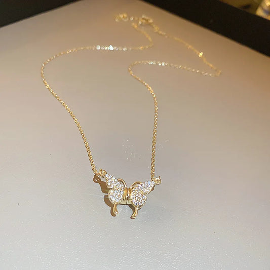 Stainless Steel Elegant  Butterfly Necklace