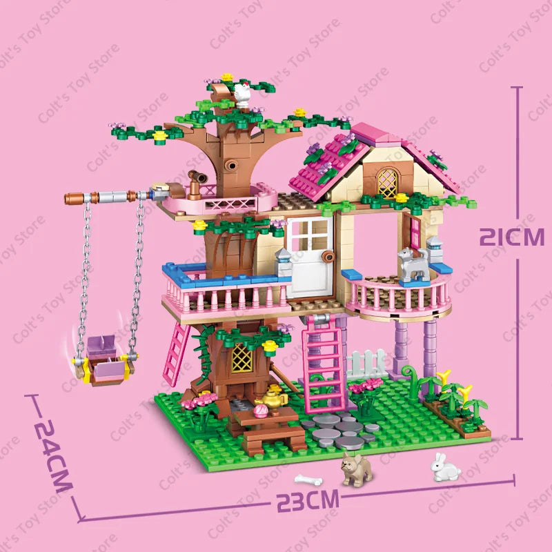 Tree House Villa Castle Building Blocks