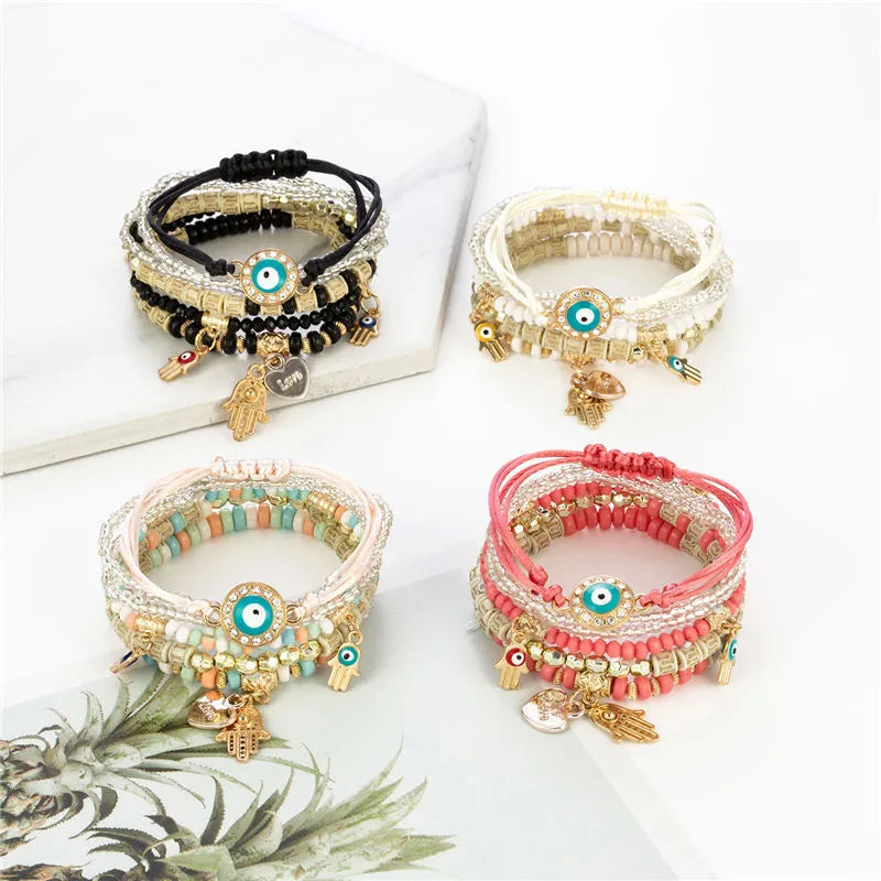 6Pcs/set coloured Bracelet Set