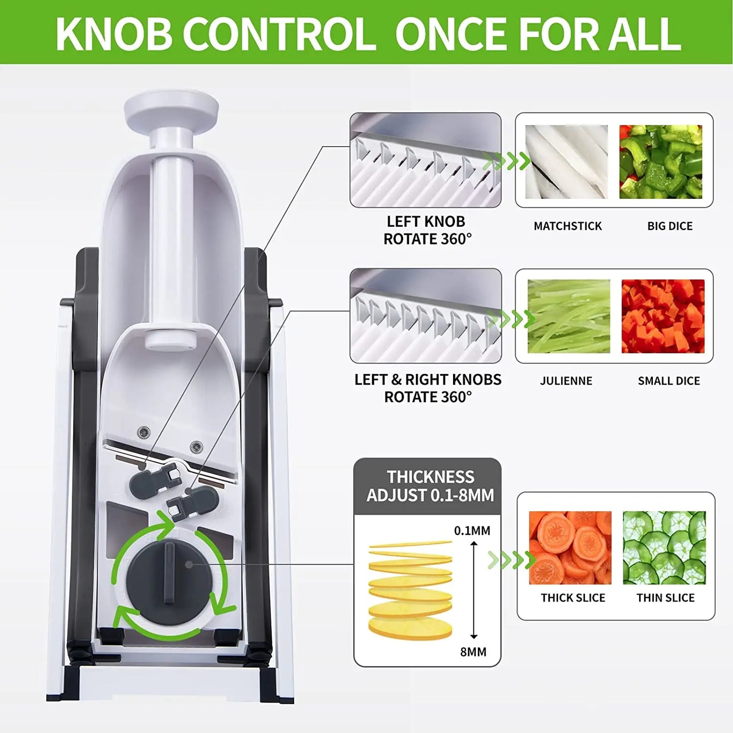 5 In 1 Manual Vegetable Cutter Multifunction Slicer