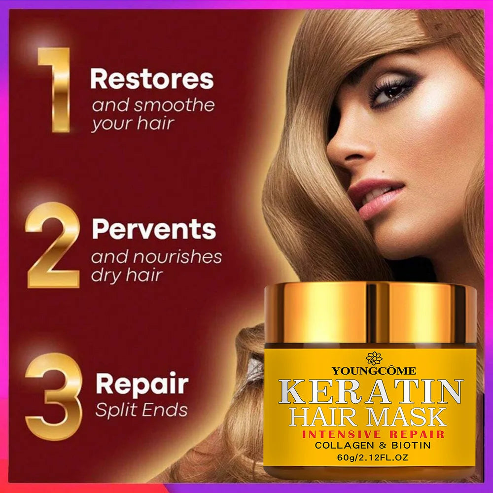 Hair Repairs Hair Mask Biotin Collagen Keratin Treatment