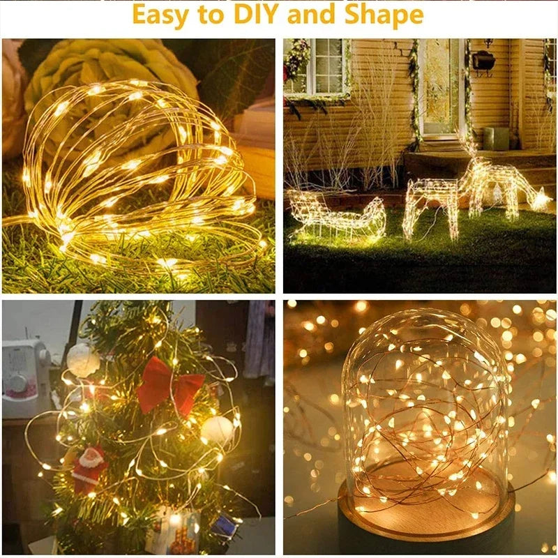 3M LED Curtain String Lights Fairy Decoration USB