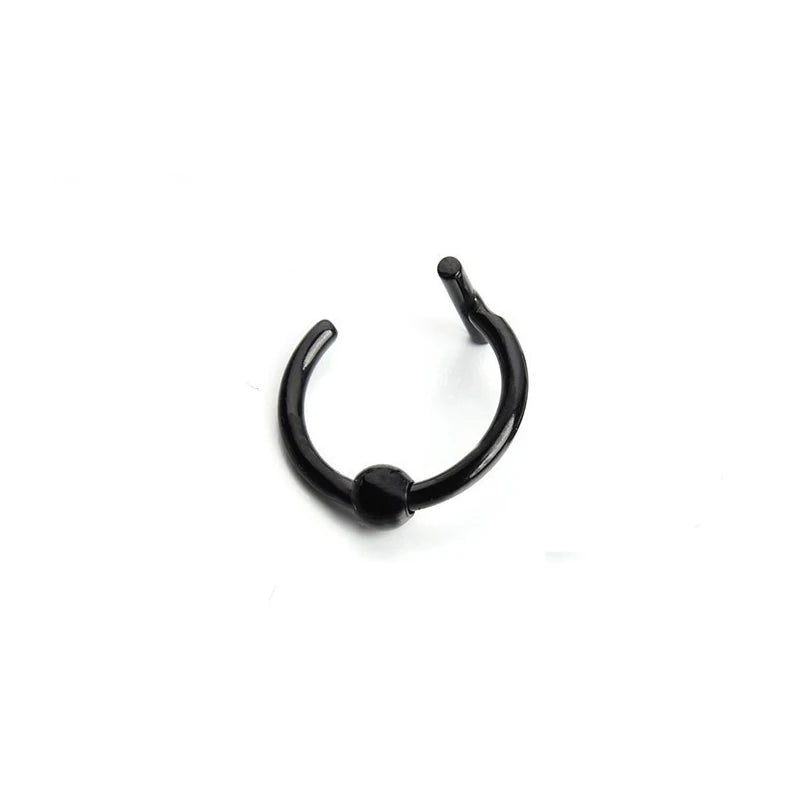 New Punk 8/10mm Titanium Steel Lip Rings