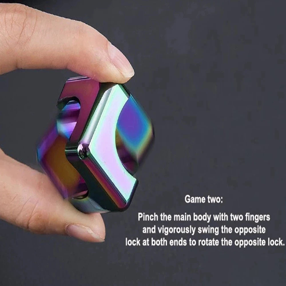 Metal Cube Fingertip Spinner Decompression Spinning