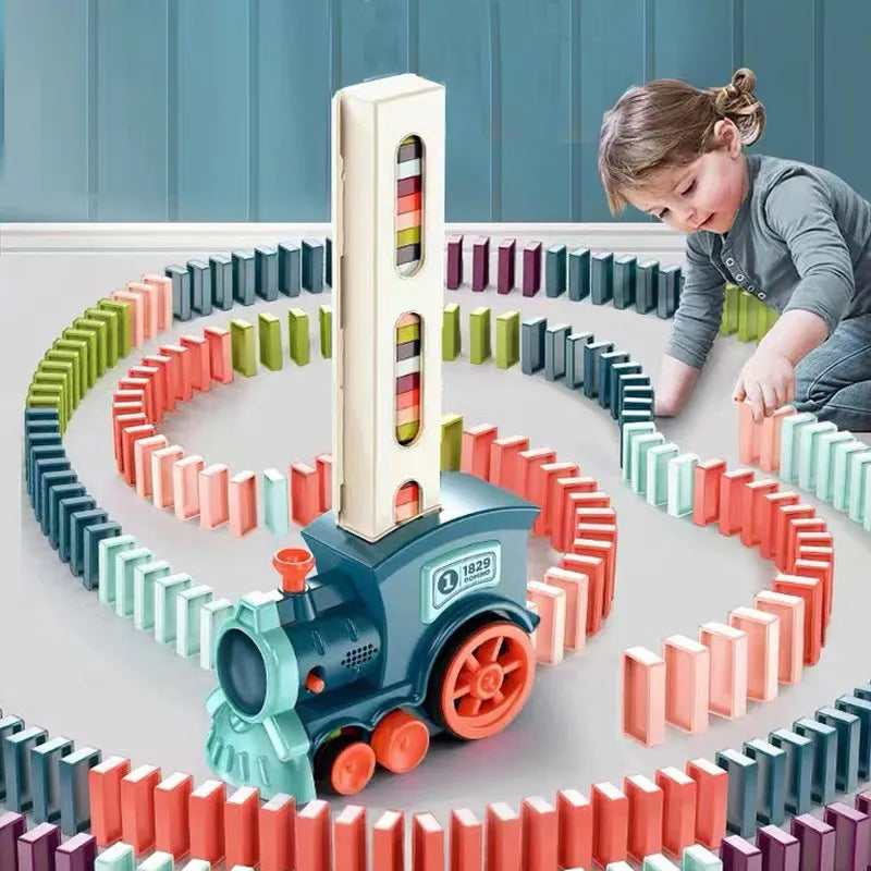 Automatic Laying Domino Train Electric Car Dominoes Set