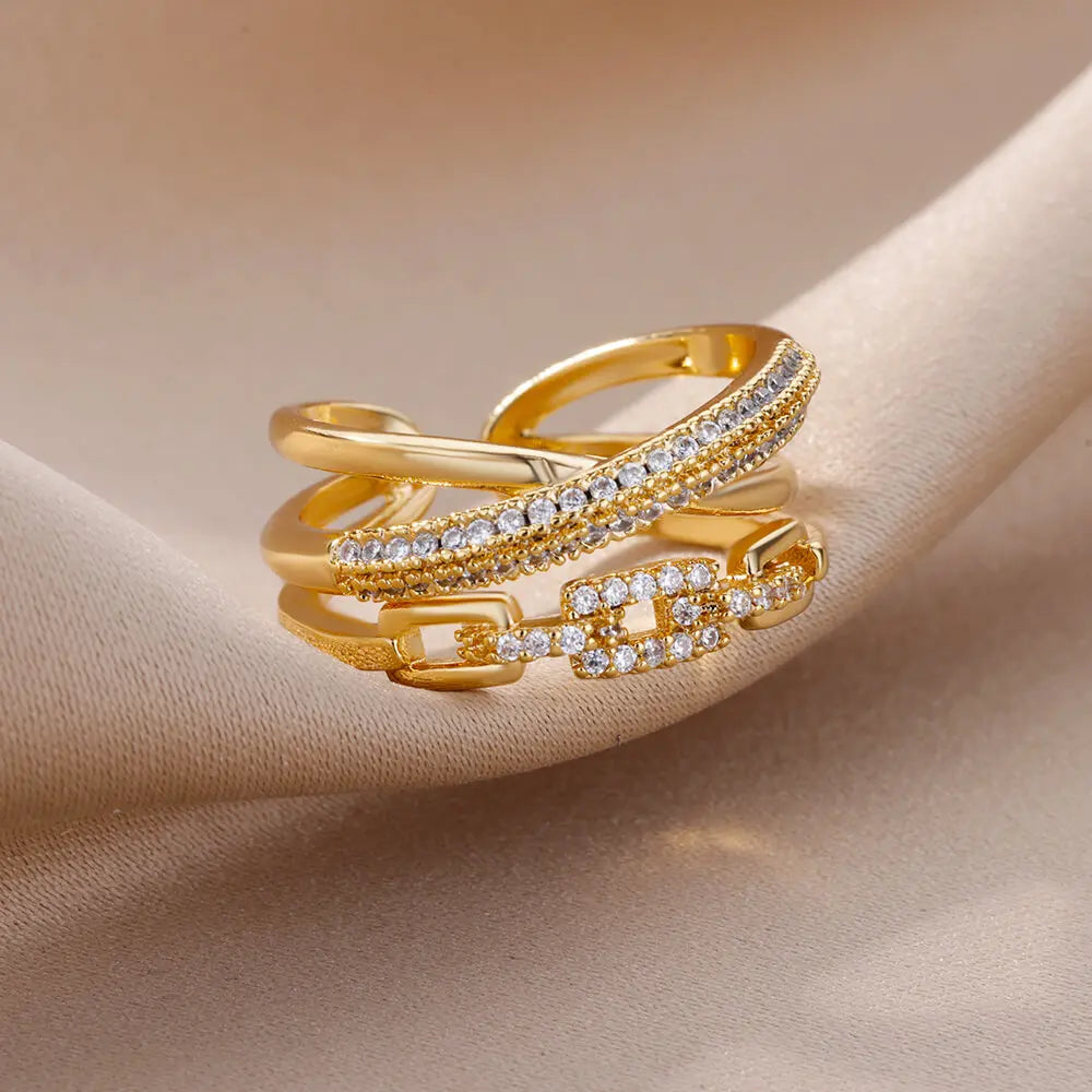 Gold Color Stainless Steel Rings