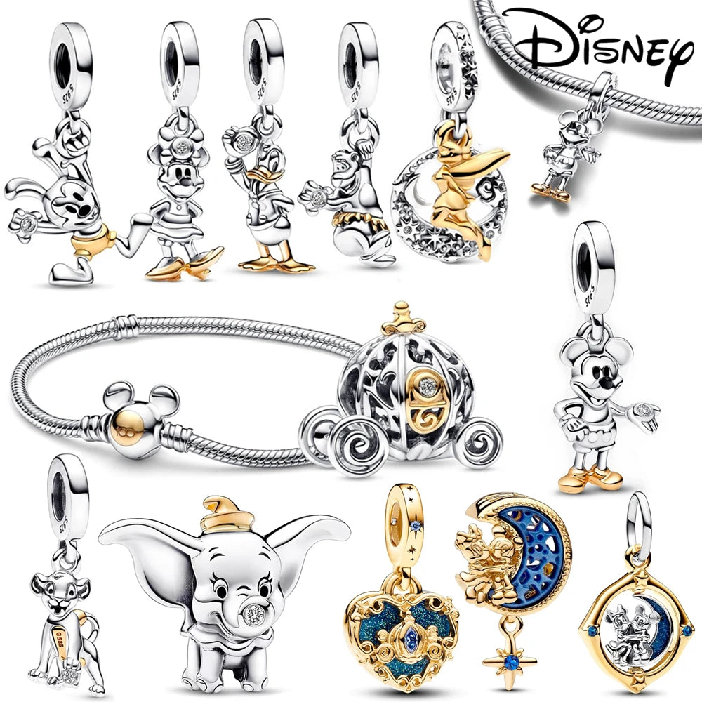 Disney Series Donald Duck 925 Sterling Silver Dangle Charm Fit Pandora Bracelet