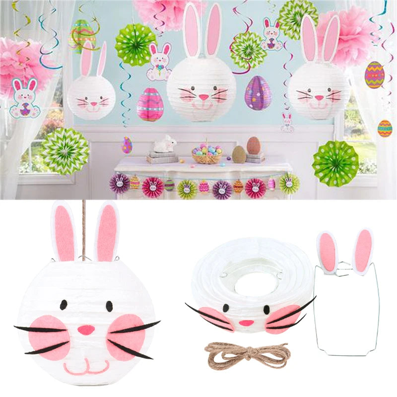 Happy Easter Disposable Tableware Cartoon Rabbit Bunny Shaped Plate