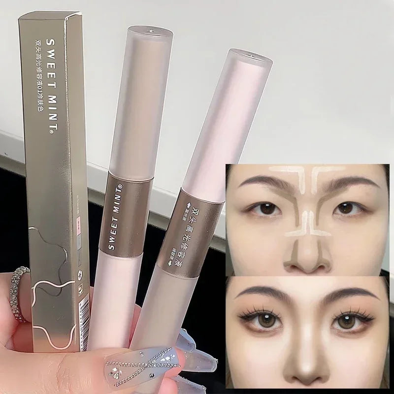 Double-ended Highlighting Contouring Stick 2-in-1 Concealer and contour