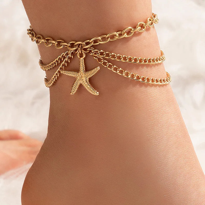 Classic Snake Multi-layer Anklet