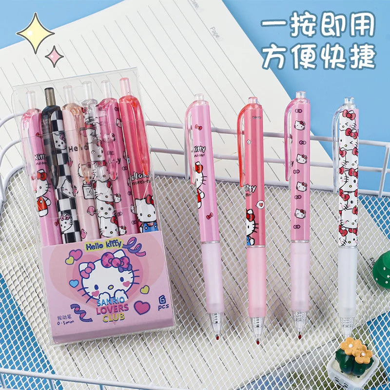 6Pcs Gel Pen Hello Kitty