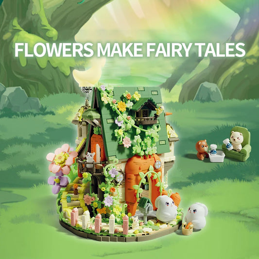 2392PCS Flowers Carrot House Building Blocks