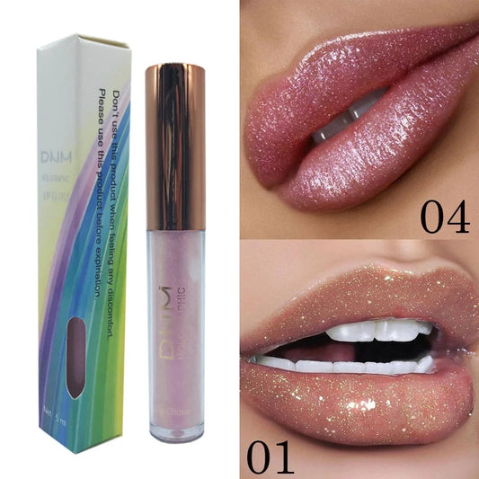 Laser Color Lip Gloss Pearlescent Glitter Moisturizing Waterproof