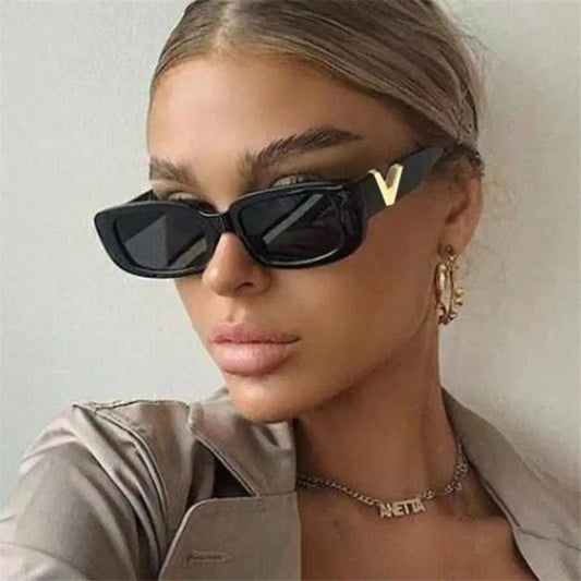 Retro Rectangle Sunglasses Women