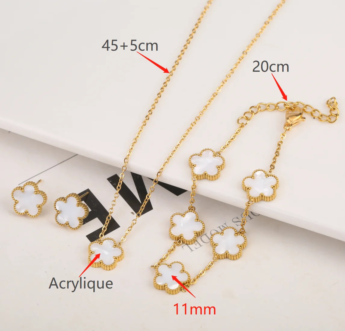 Adjustable New Design Gold Plated Stainless Steel Flower Bracelet