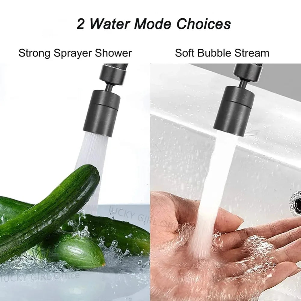 New 2 Mode Kitchen Faucet Spray Head Filter Adjustable 360°