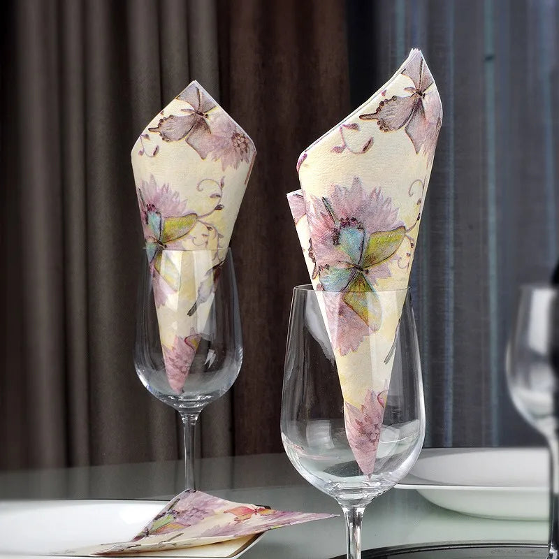 20Pcs/Bag Napkins Paper Butterfly Decoupage