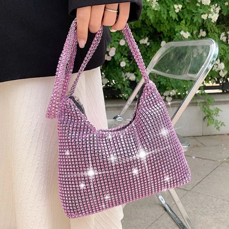 Fashion Rhinestone Shiny Handbag