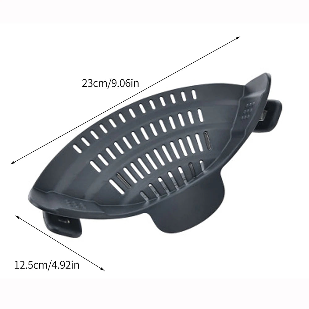 Silicone Kitchen Strainer Clip On Pots and Pans