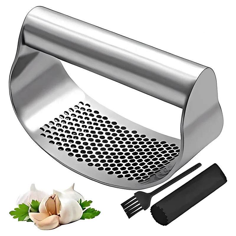 Stainless Steel Garlic Press Squeezer