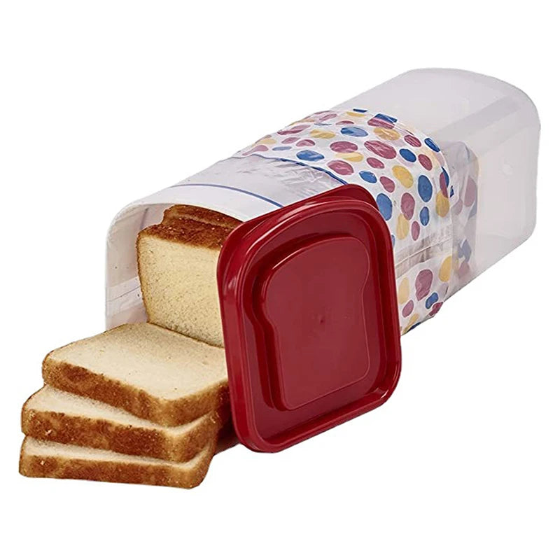 Rectangular Bread Box With Handle Translucent Cake Container