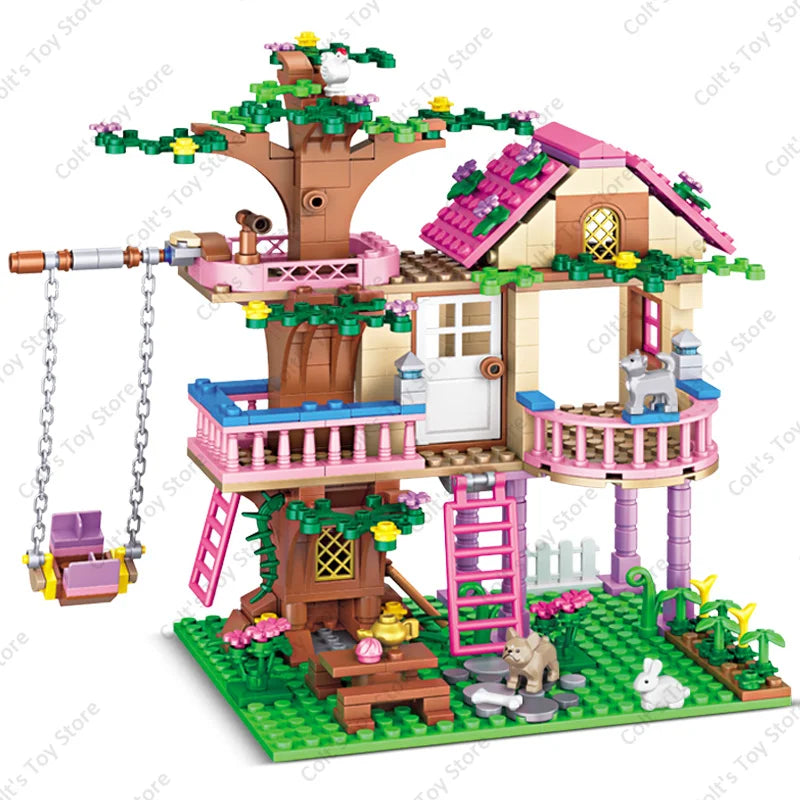 Tree House Villa Castle Building Blocks