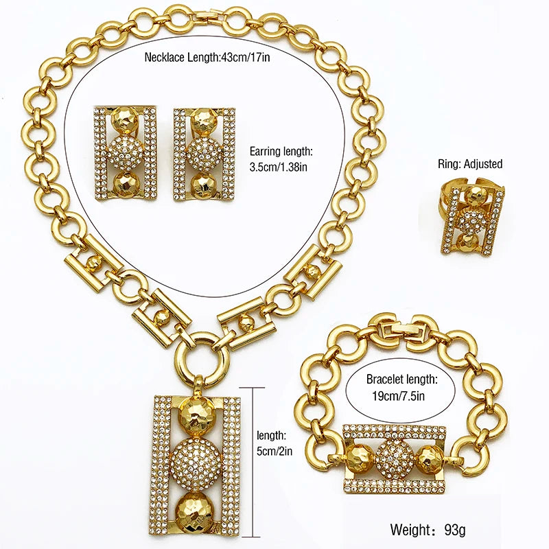 Dubai 18K Gold Plated Jewellery Set