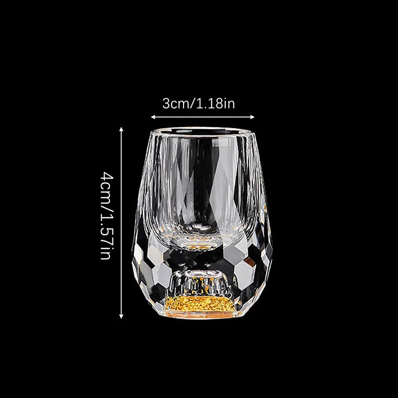 Six Glasses Gold Foil Cup Set