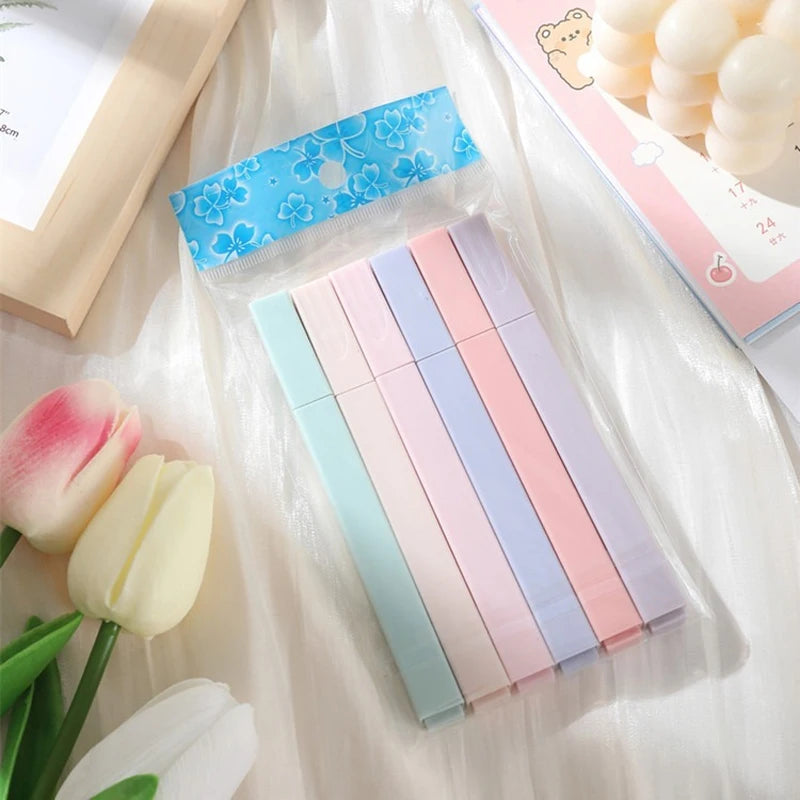 6pcs/set Pastel Color Highlighter