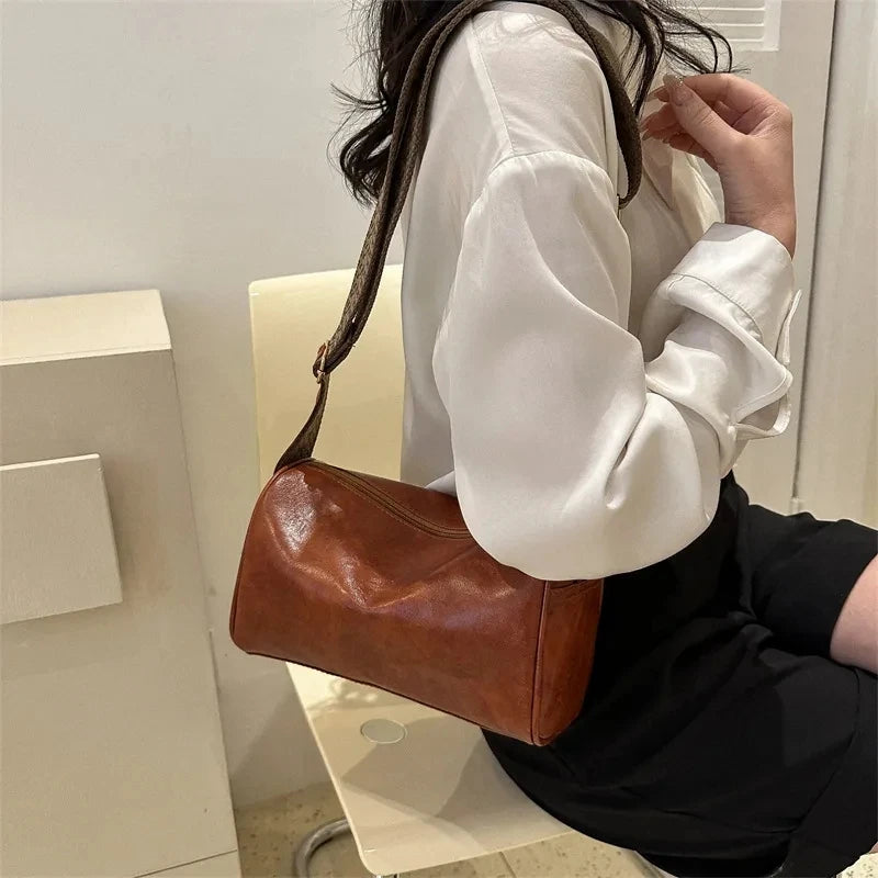 Vintage PU Leather Small Handbag