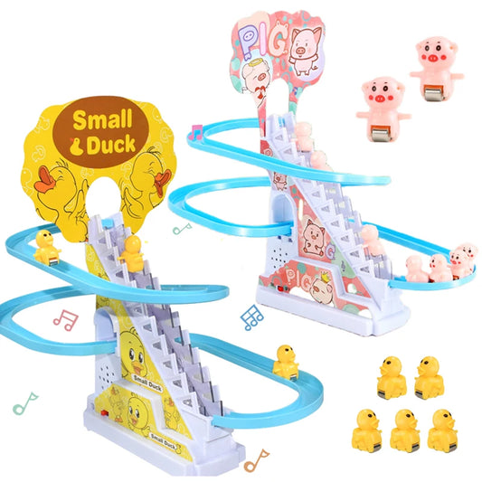 Electric Small Duck Climbing Stairs Toy