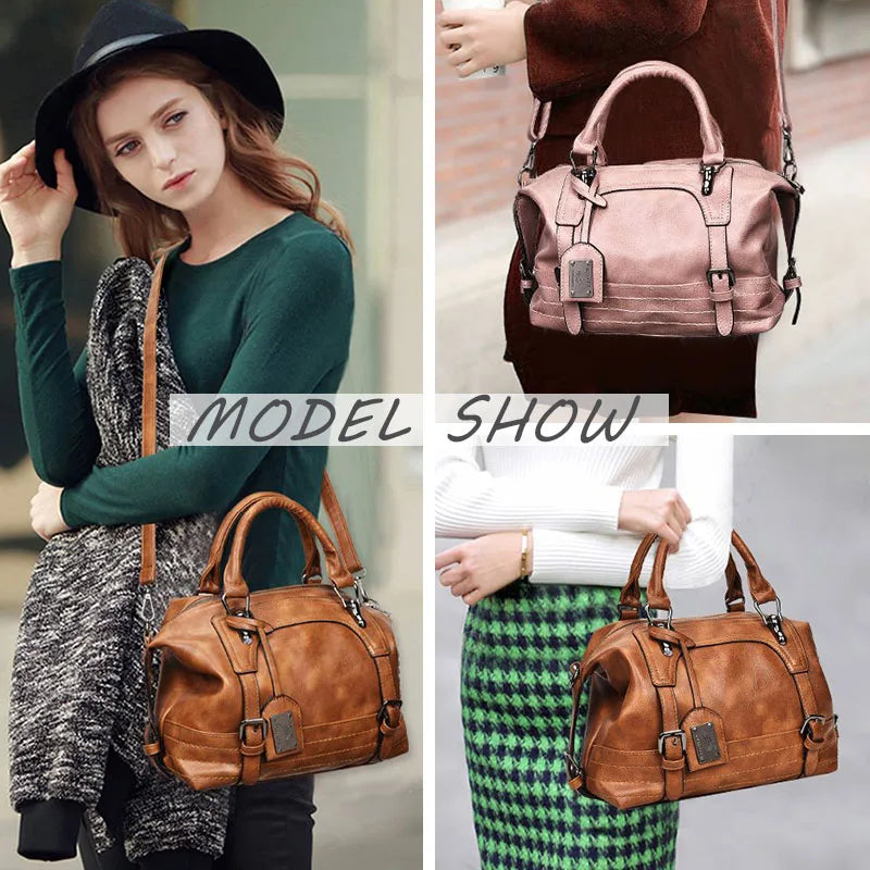 Vintage Shoulder Bag PU Leather