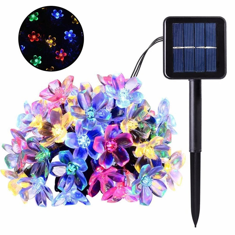 5M 20LED Solar String Lights Outdoor Waterproof 8 Mode Battery