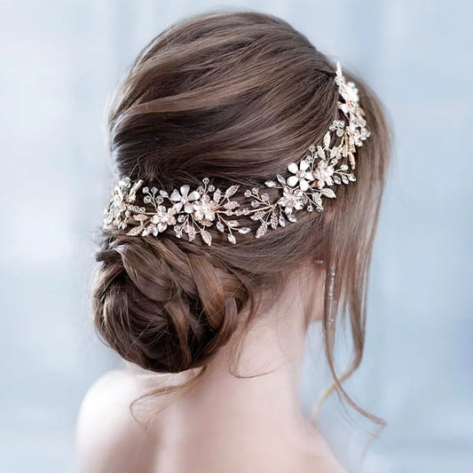 bridal jewelry leaf headband