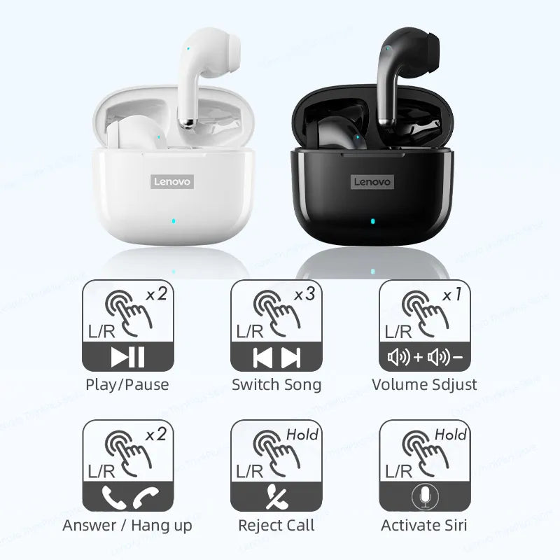 Original Lenovo LP40 Pro TWS Earphones Wireless Bluetooth 5.1 Sport Noise Reduction Headphones