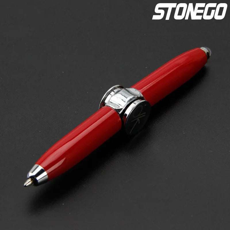 Relieve Stress Spinner Pen Gyroscope Decompression Light Ball Pen Shape Finger Gyro Writing Pen