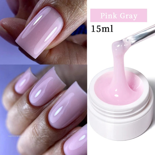 15ml Extension  Gel Polish Nails Clear Nude Pink