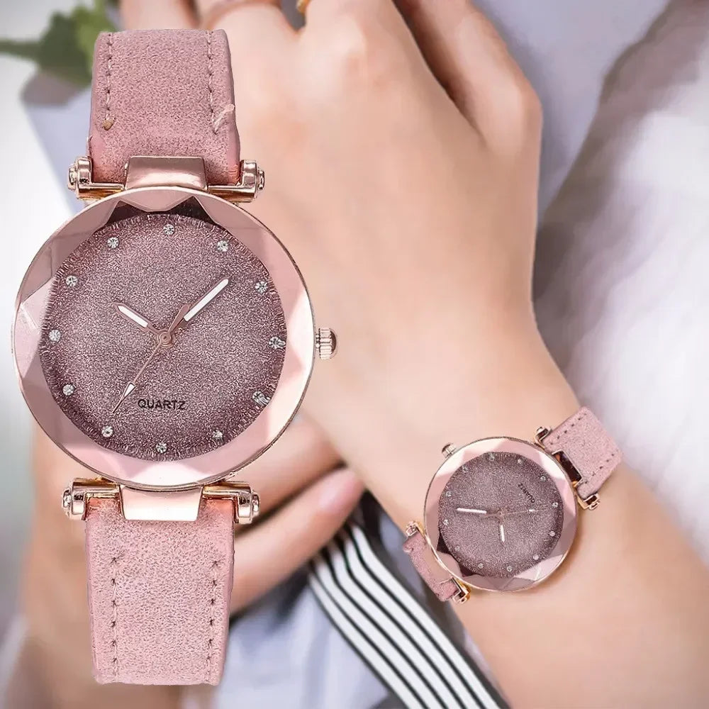 Women Pink Quartz Watch