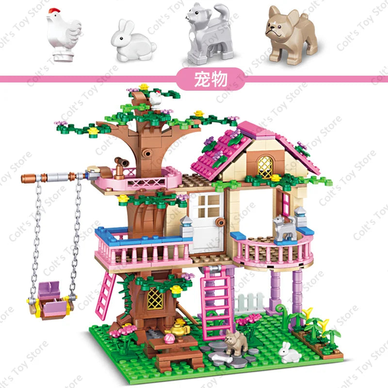 Tree House Villa Castle Building Blocks