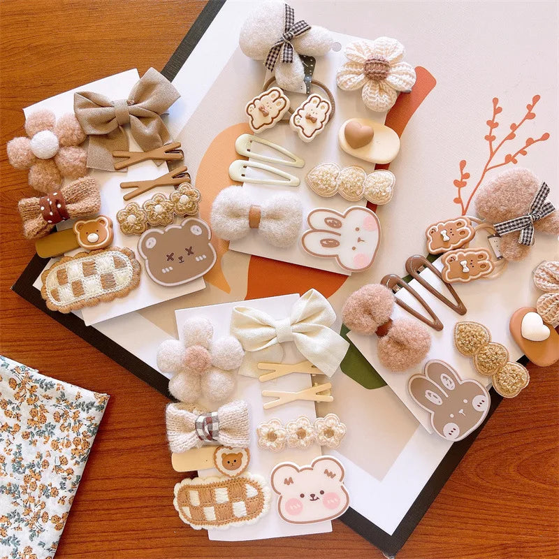 9Pcs/ Cute Baby Hair Clips