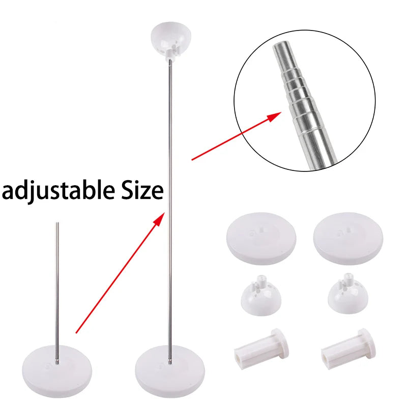 1/2set Adjustable Balloon Column Stand Metal Balloon Stand Holder