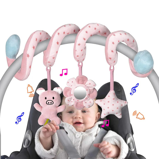 Car Seat Infant Baby Spiral Activity Hanging Toys