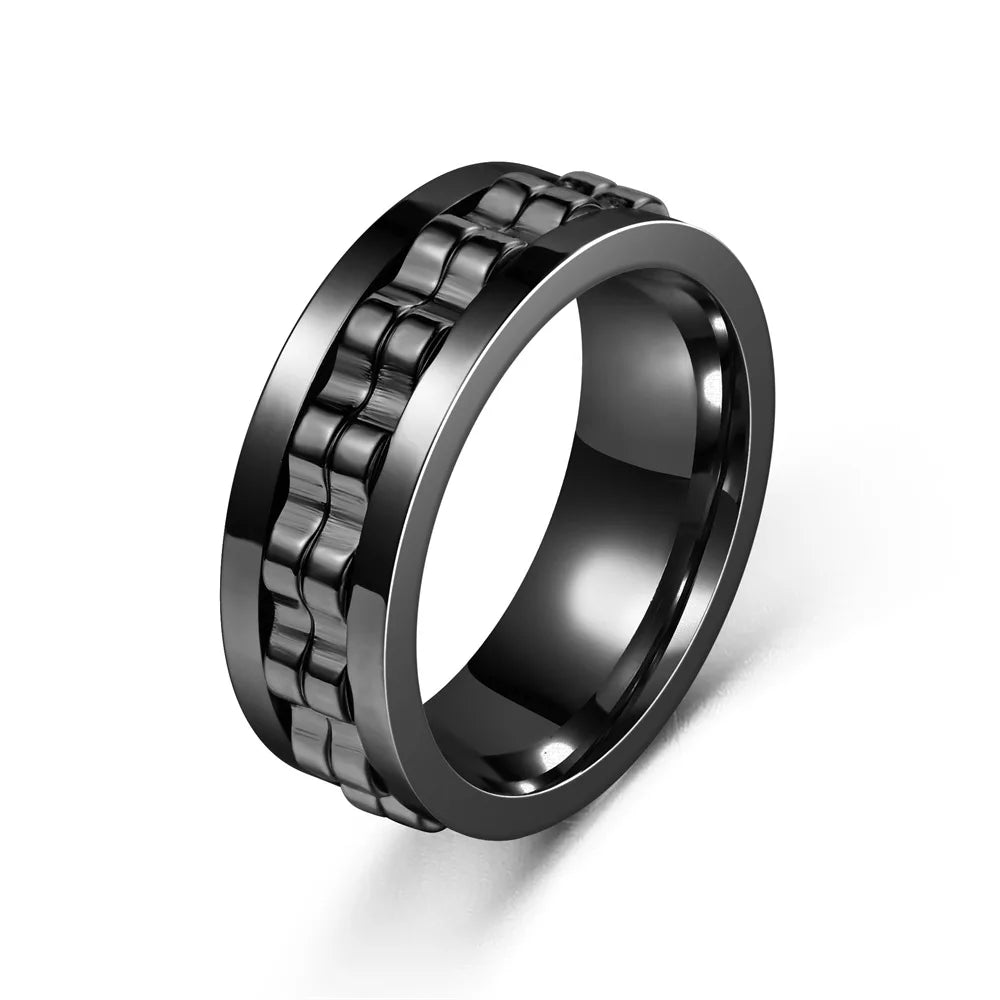 Anti Stress Stainless Steel Ring For Men