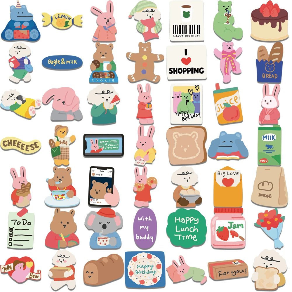 100pcs Cute Bear Waterproof Stickers