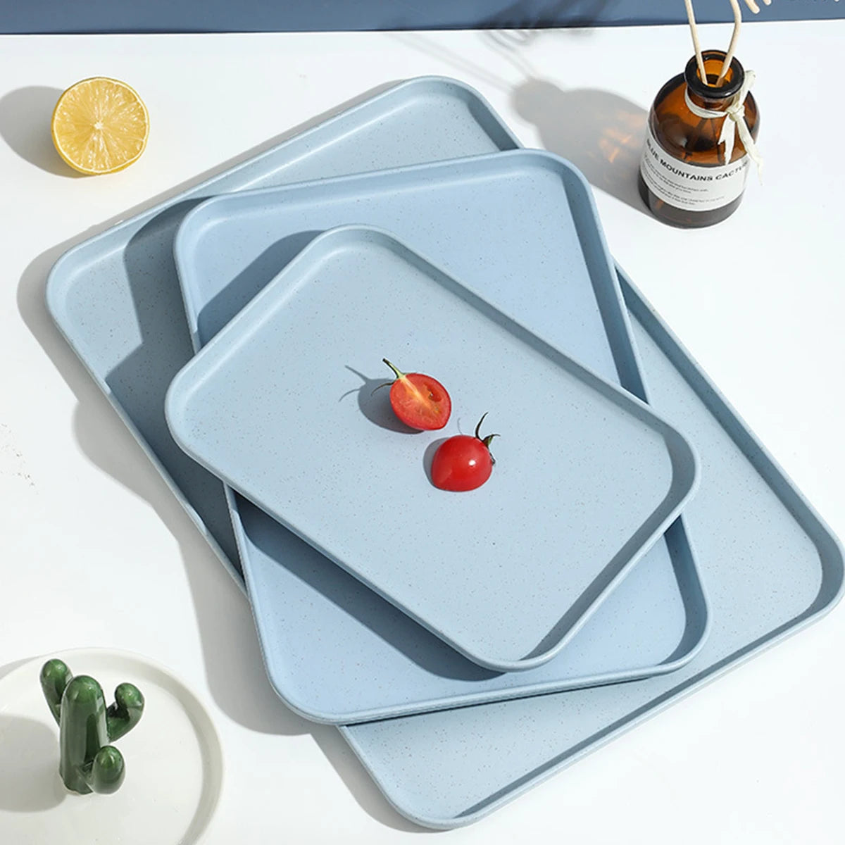 Rectangular Plastic Restaurant Household Cup Tea Tray