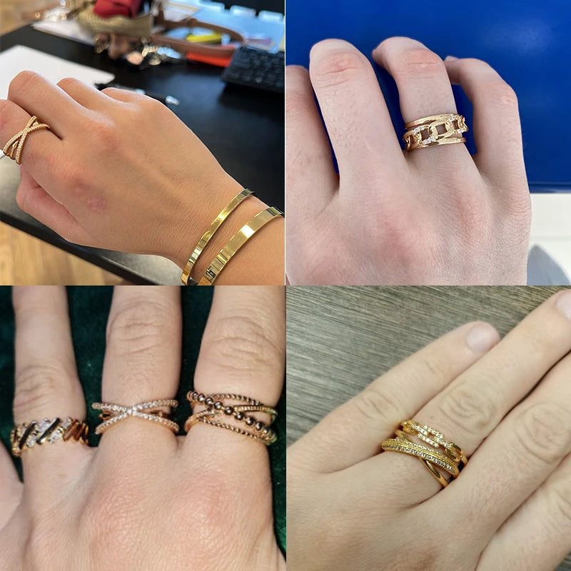 Gold Color Stainless Steel Rings