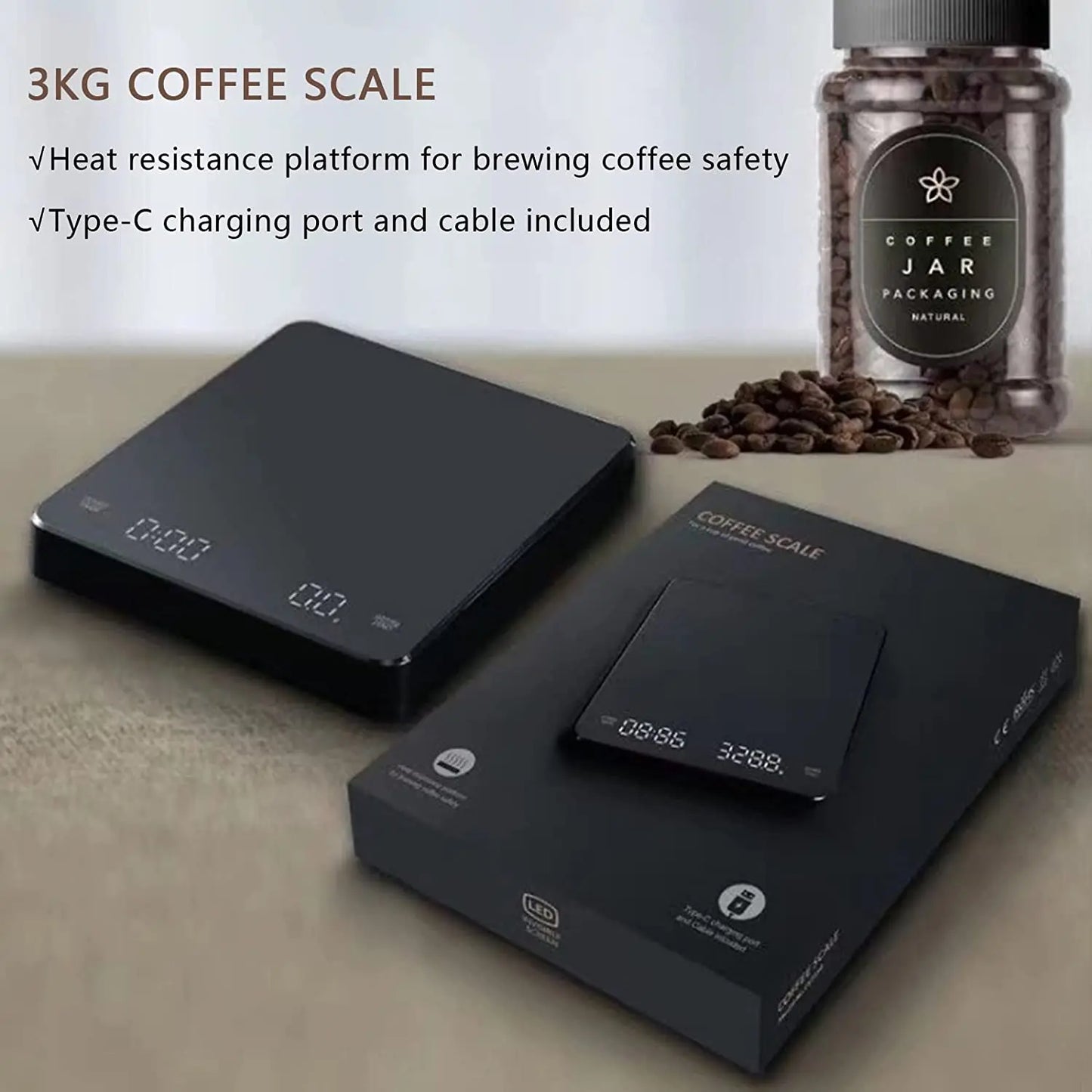 Smart LED Screen Coffee Scale Kitchen