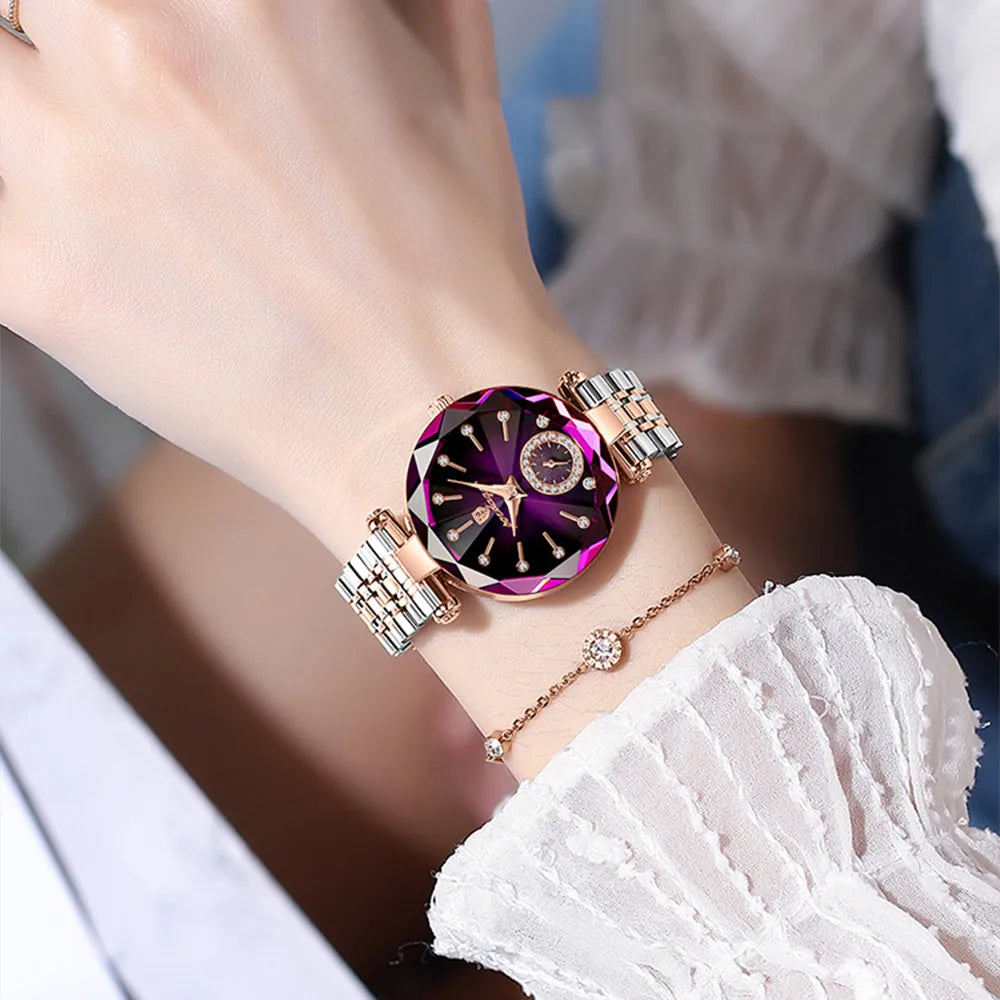 Woman Wristwatch Elegant Waterproof Stainless Steel Watch